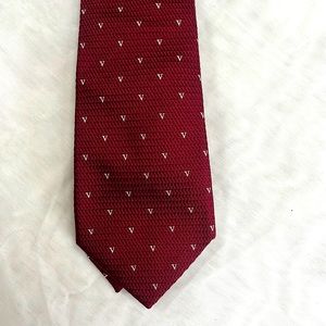 Valentino Burgundy “V” Print Tie. Like new!